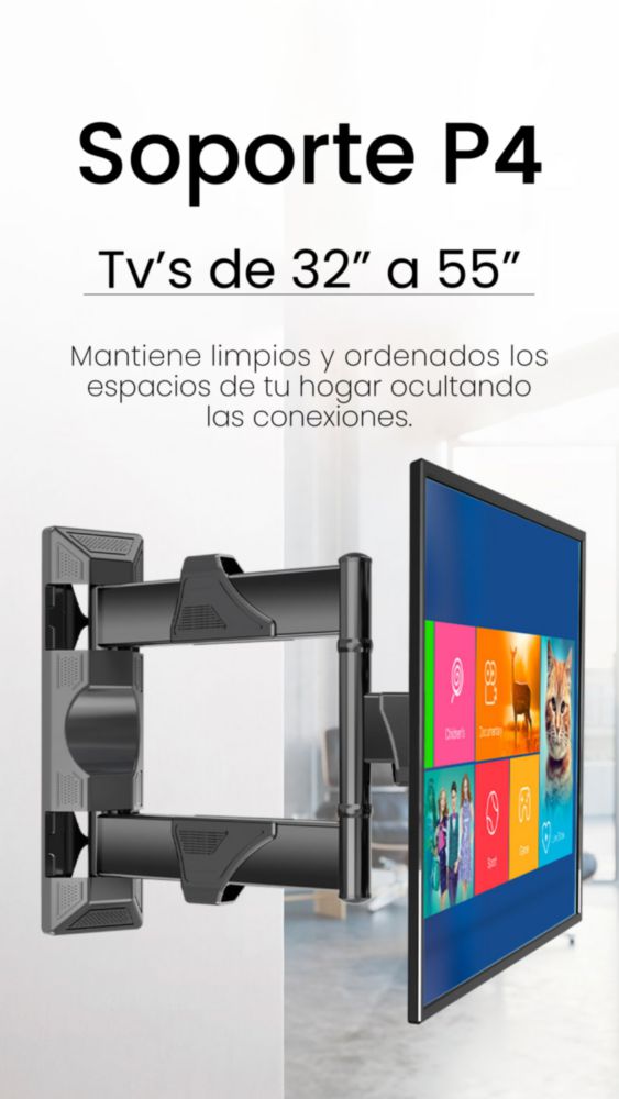 Soporte de Pared para Pantalla de 32"–55” P4 North Bayou | Ajustable E Inclinación