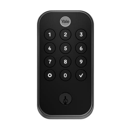 Yale Assure Lock 2 Touch Deadbolt - Cerradura de puerta de entrada de gamuza negra con teclado digital táctil y escáner de huell