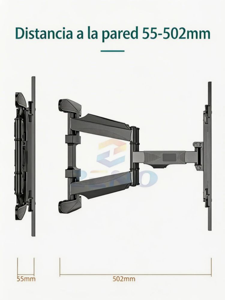 Soporte de Pared para Pantalla 40”–80” | Giro e Inclinación