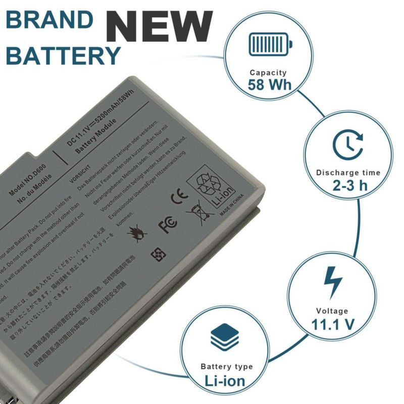 Batería portátil Fancy Buying Latitude D600 para Dell D505 D610