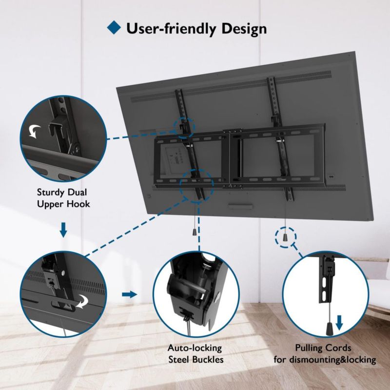 Soporte de pared BONTEC Tilt para televisores LED LCD OLED de 37 a 85 pulgadas