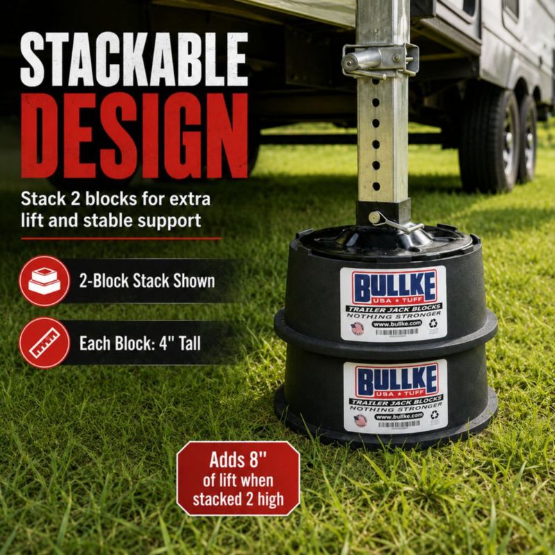 Bloques para gato Bullke 2‑pack de alta resistencia para autocaravana y remolque