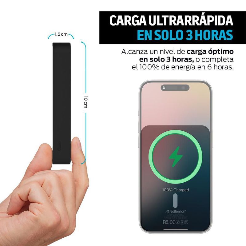 Power Bank Inalámbrico Magnético de 10,000 mAh Carga Rápida