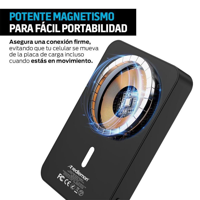 Power Bank Inalámbrico Magnético de 10,000 mAh Carga Rápida
