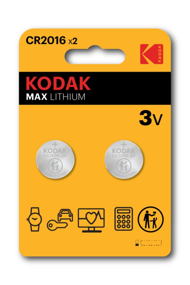Pila Kodak Max Litio CR 2016 blister 24 pzas (2x12)