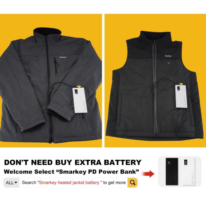 Cable adaptador elevador de batería Heated Jacket Smarkey de 9 V