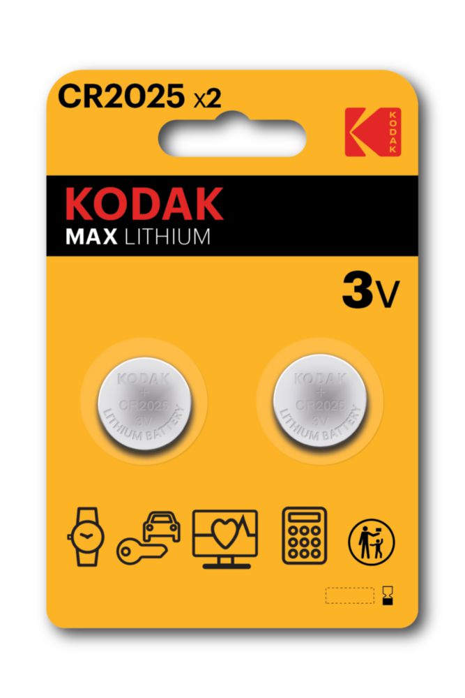 Pila Kodak Max Litio Boton CR 2025 blister 24 pzas (2x12)
