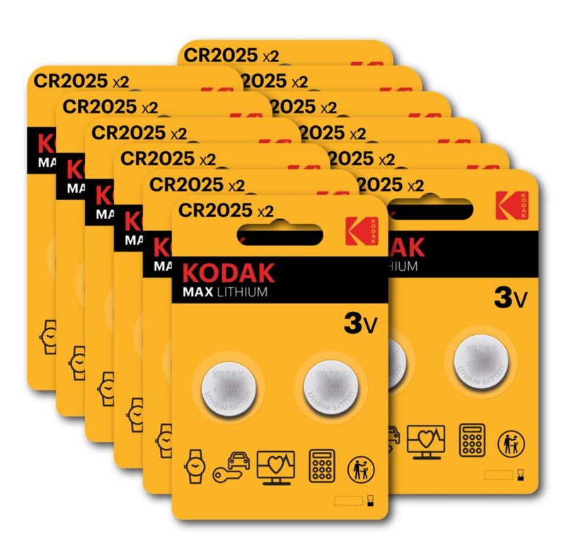 Pila Kodak Max Litio Boton CR 2025 blister 24 pzas (2x12)