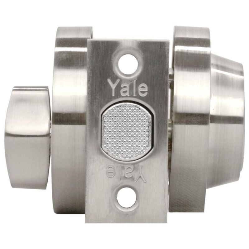 Yale MX89180 Cerrojo Argos Redondo Llave-Mariposa, Niquel Satin