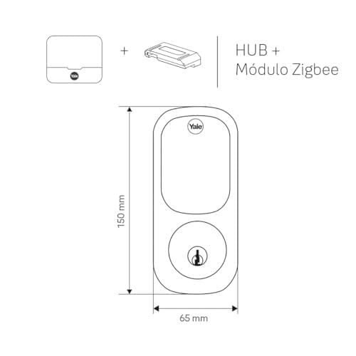 Yale Assa Abloy Cerradura Eléctrica Yale Yrd226 Negro Hub Y Módulo Incluidos