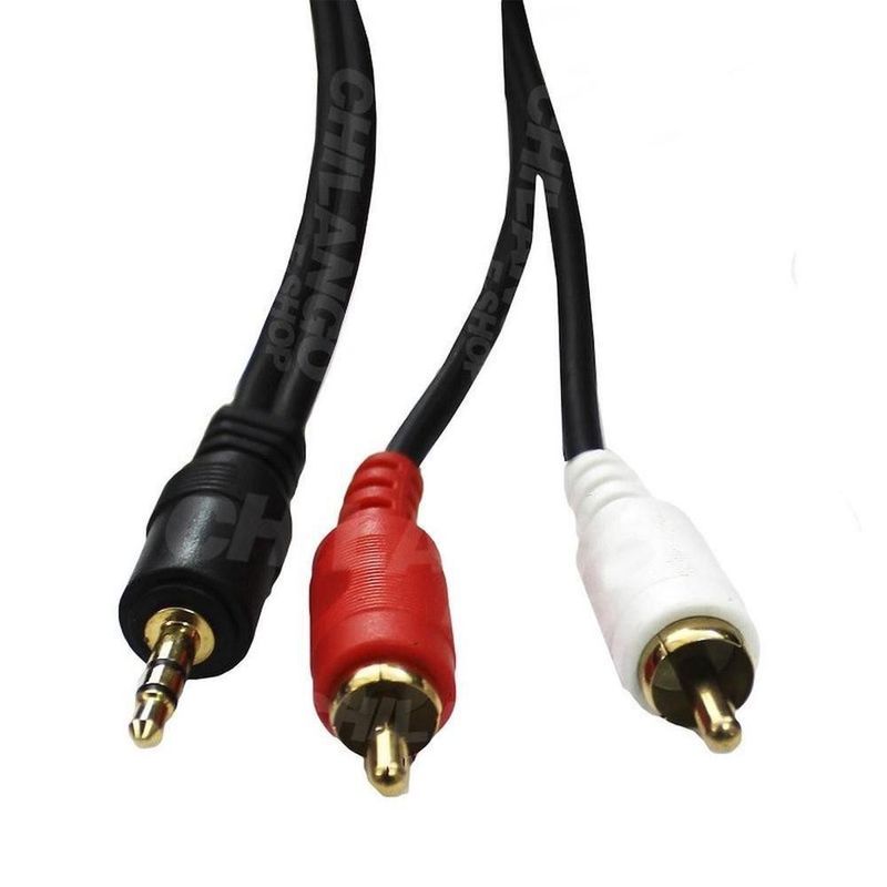 Extensión audio tipo y plug 3.5 mm estéreo a doble rca 3.5m