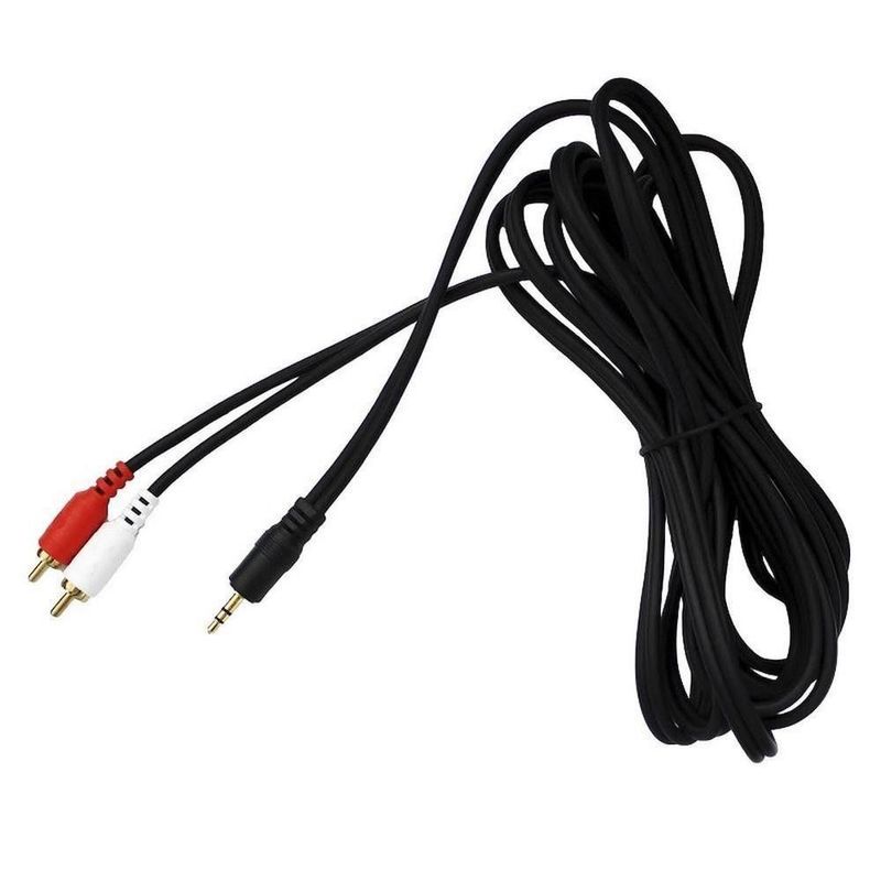 Extensión audio tipo y plug 3.5 mm estéreo a doble rca 3.5m