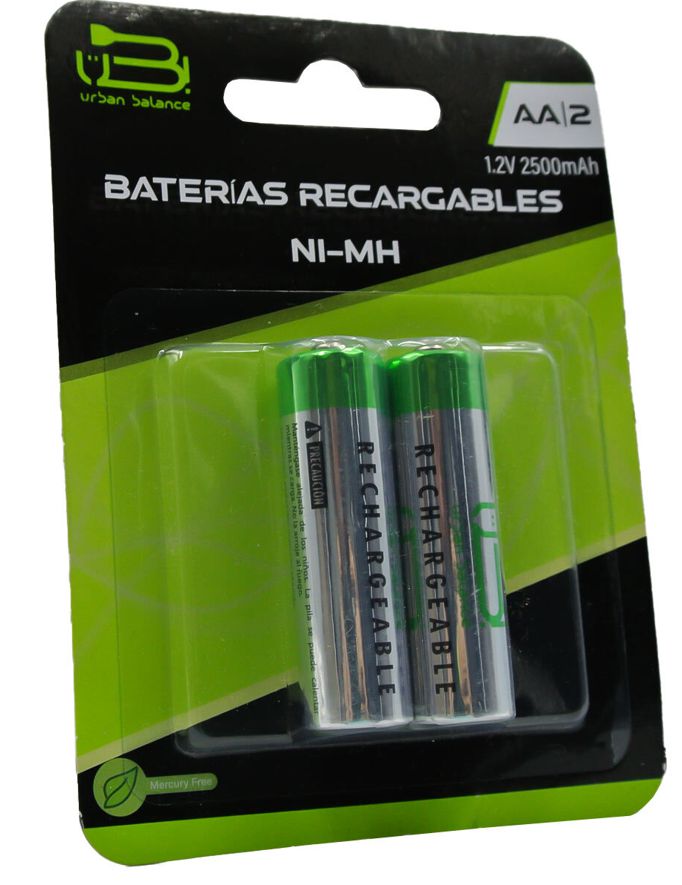 Baterias Pilas Recargables Aa Con 2 Piezas Urban Balance
