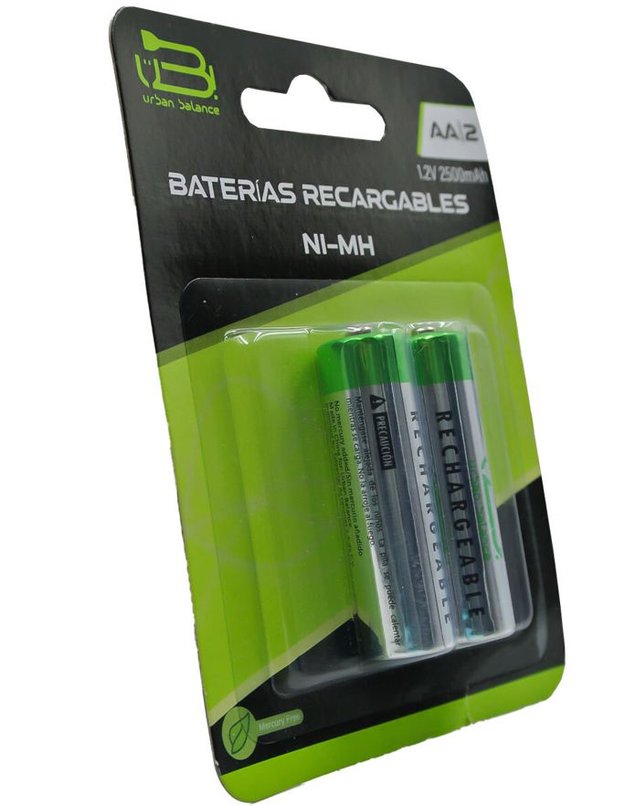 Baterias Pilas Recargables Aa Con 2 Piezas Urban Balance