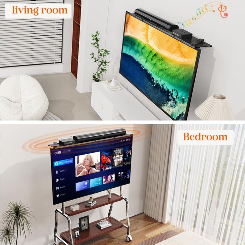 Soporte para Barra de Sonido CUISIBOT Estante de Acero para TV Compatible con Barras de Sonido hasta 7 kg