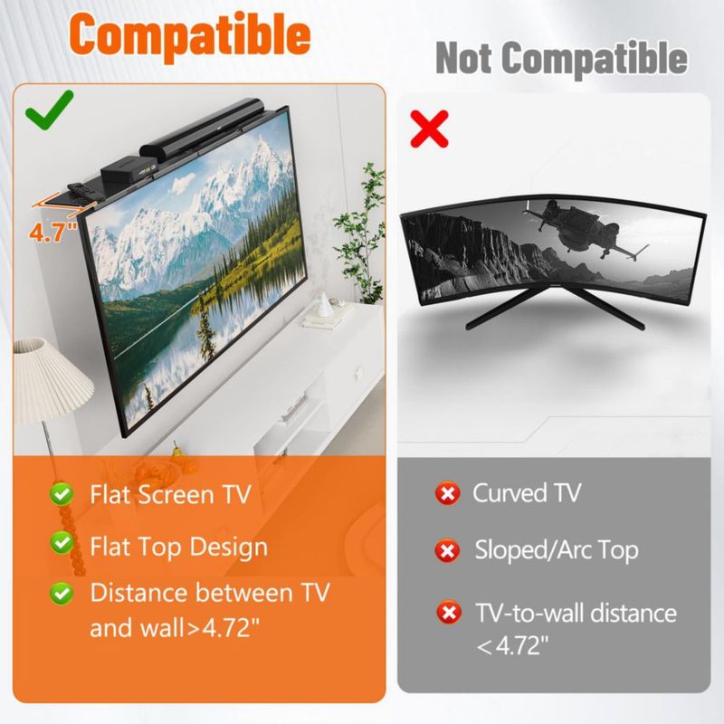 Soporte para Barra de Sonido CUISIBOT Estante de Acero para TV Compatible con Barras de Sonido hasta 7 kg