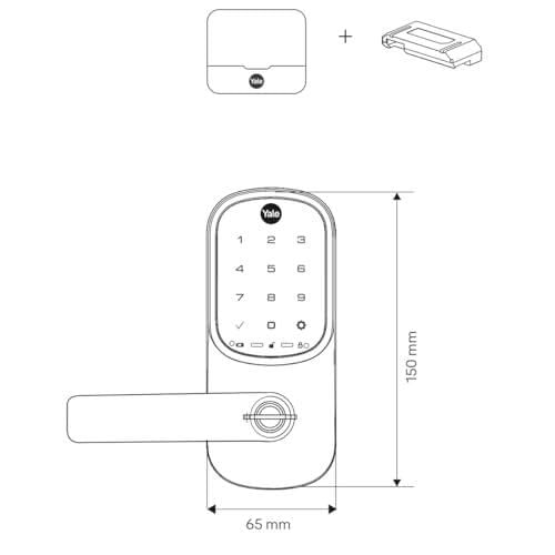 Yale Assa Abloy Cerradura Digital Eléctrica Yrl226 Negro Con Hub Y Módulo