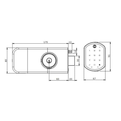Yale Assa Abloy Cerradura Inteligente Eléctrica Digital Yale Yxr256 Para Exteriores