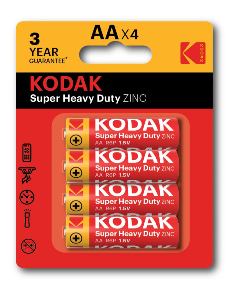 Pila Kodak Zinc Carbón Super Heavy Duty AA blister 48 pzas (4x12)