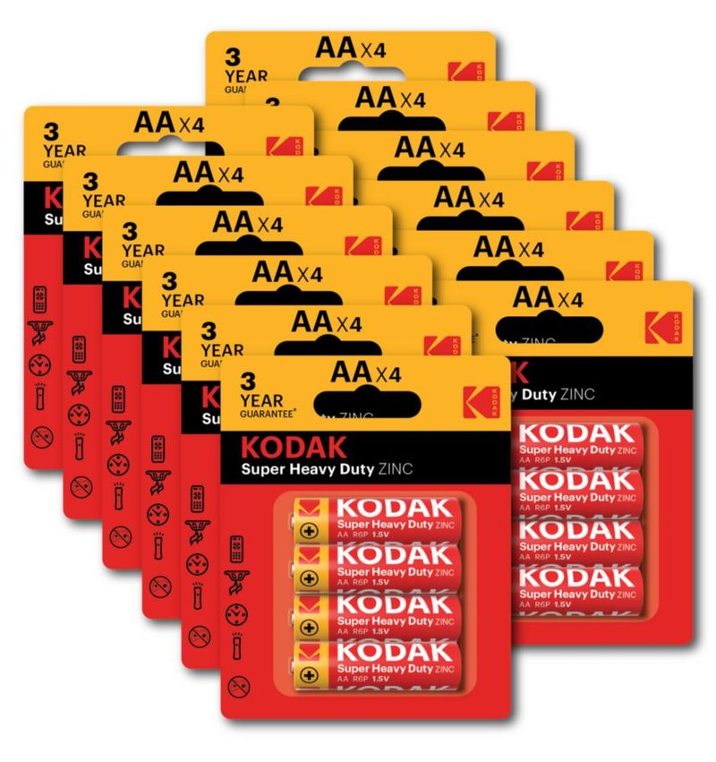 Pila Kodak Zinc Carbón Super Heavy Duty AA blister 48 pzas (4x12)