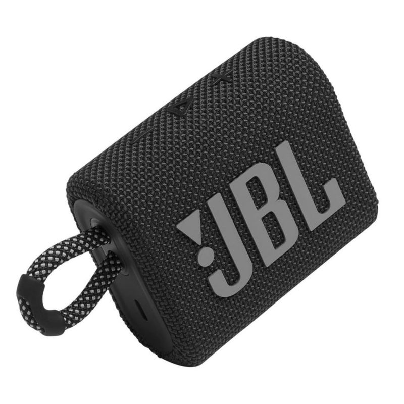 Bocina JBL Go 3 portátil - Mini altavoz Bluetooth portátil waterproof - Negra