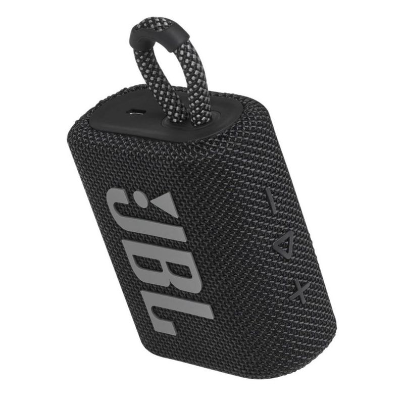 Bocina JBL Go 3 portátil - Mini altavoz Bluetooth portátil waterproof - Negra