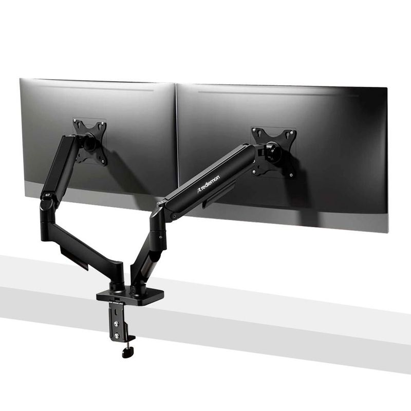 Soporte Hidráulico para 2 Monitores de Hasta 27” Ajustable