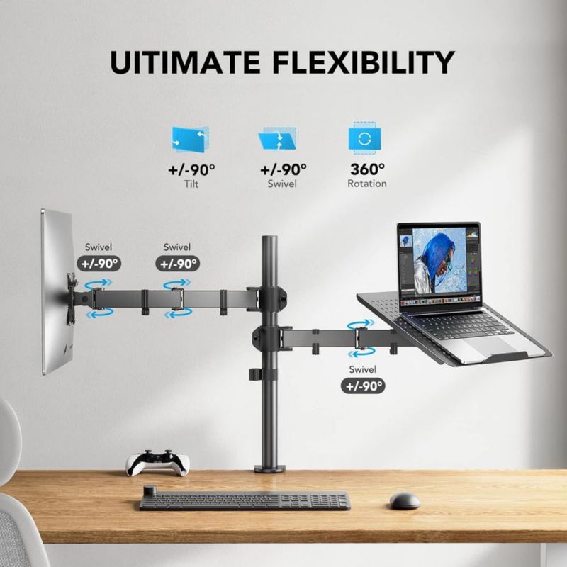 Soporte para monitor portátil HUANUO con capacidad para pantallas de 13 a 32 pulgadas 22 libras