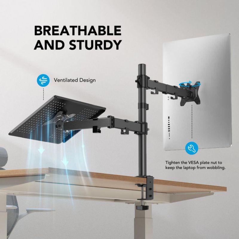Soporte para monitor portátil HUANUO con capacidad para pantallas de 13 a 32 pulgadas 22 libras