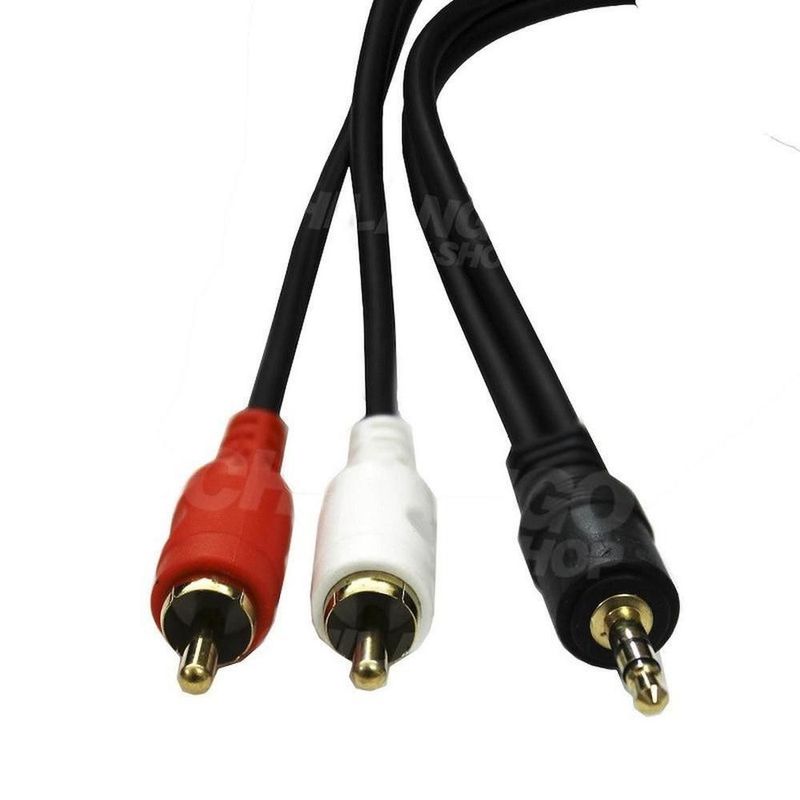 Extensión audio tipo y plug 3.5 mm estéreo a doble rca 18m