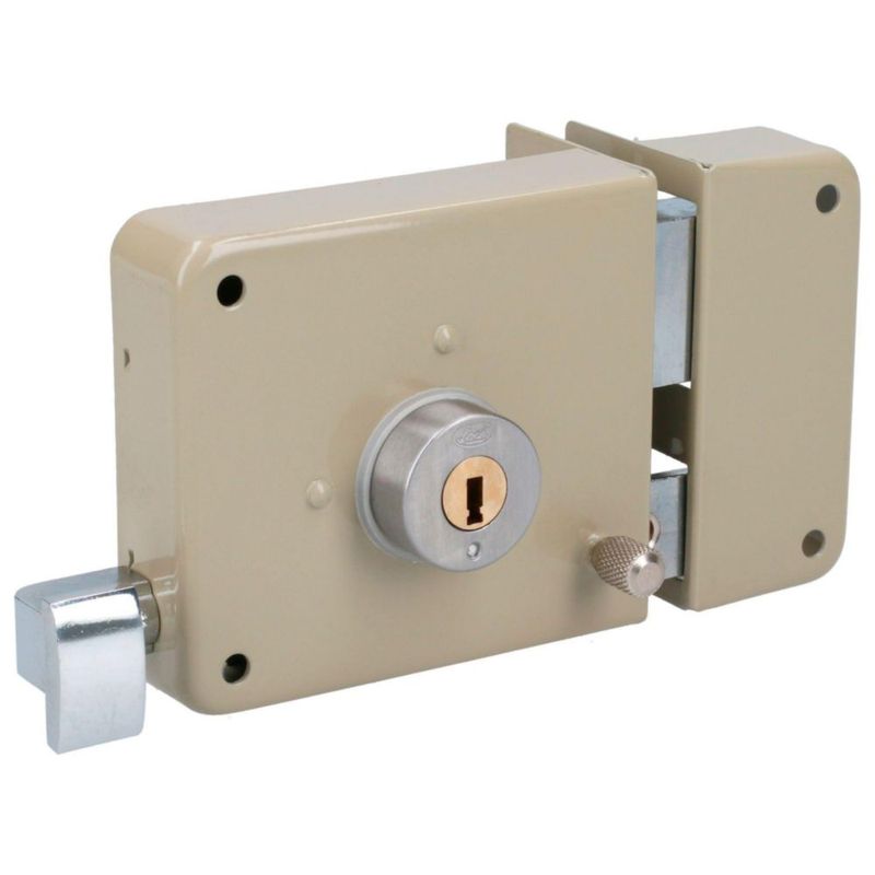Lock 22CS Cerradura sobreponer clásica función derecha , llave de puntos, en caja