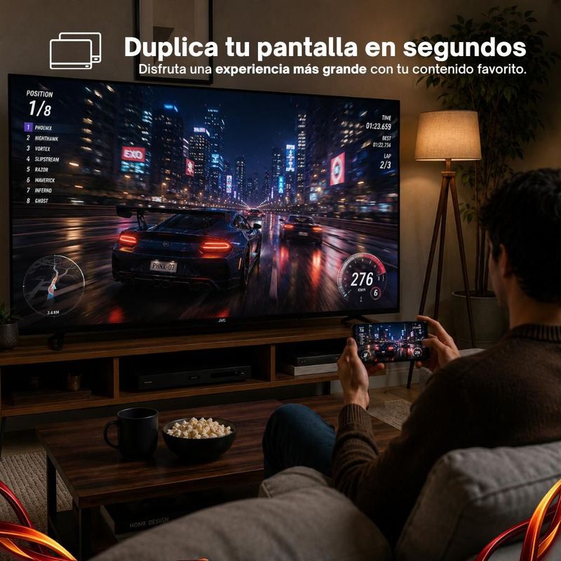 JVC Pantalla Televisión Smart TV 70 Pulgadas LED 4K UHD Roku Frameless Dolby Audio 3 HDMI 2 USB 1 AV SI70URF