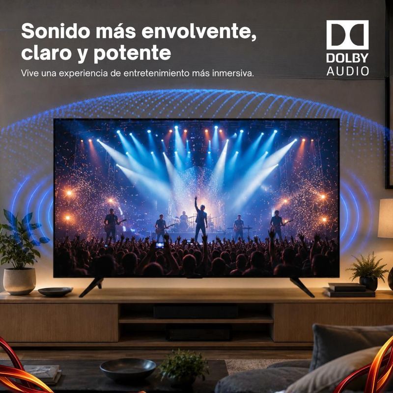 JVC Pantalla Televisión Smart TV 70 Pulgadas LED 4K UHD Roku Frameless Dolby Audio 3 HDMI 2 USB 1 AV SI70URF