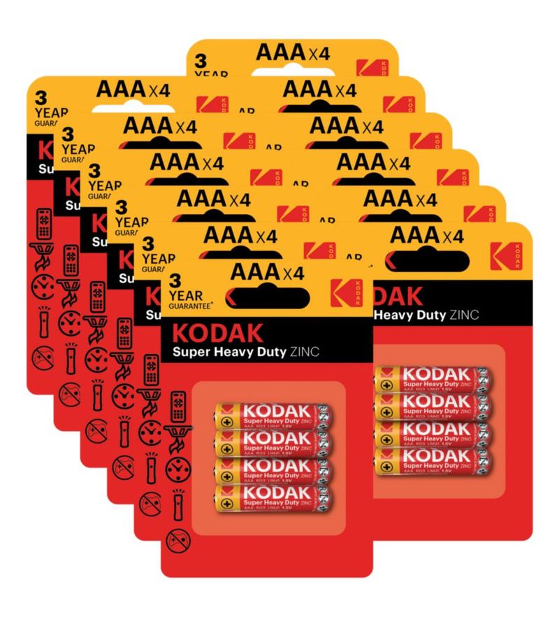 Pila Kodak Zinc Carbón Super Heavy Duty AAA blister 48 pzas (4x12)