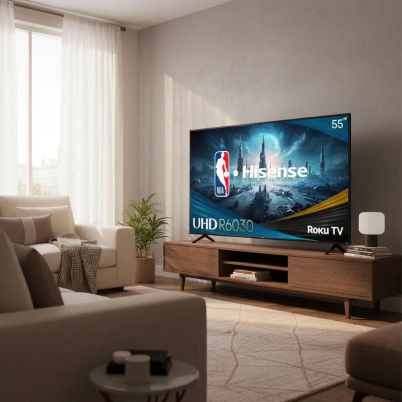 Pantalla Smart Tv Hisense UHD 55 Pulgadas 4k Roku Tv 55r6030