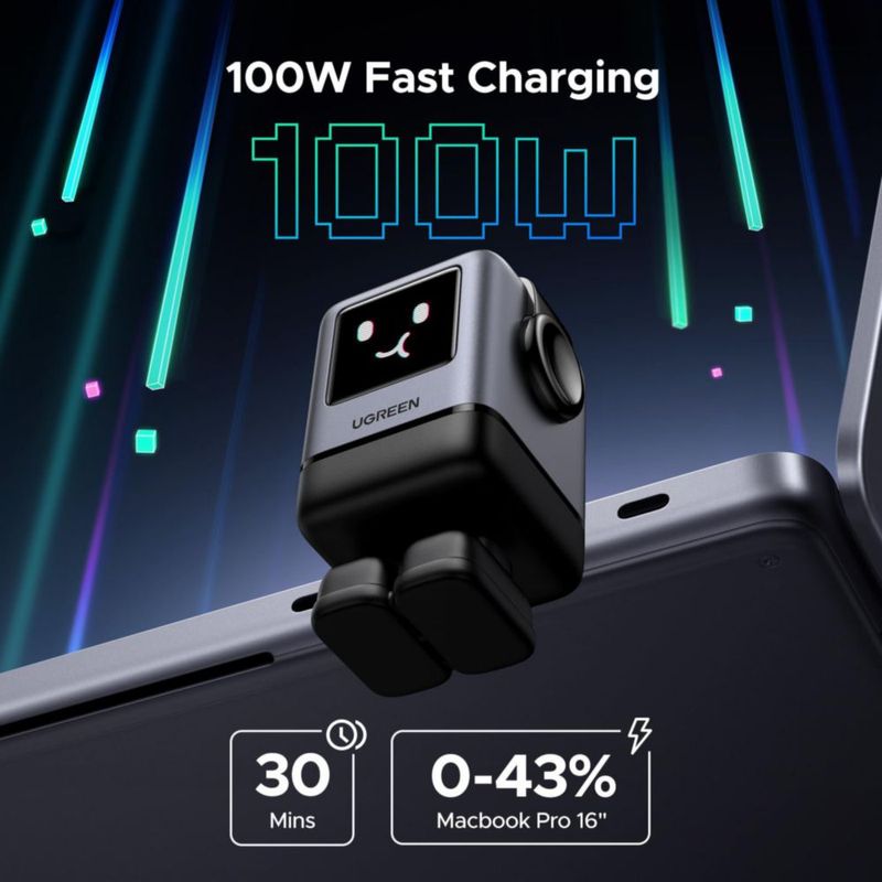 Cargador UGREEN Uno USB C GaN de 100 W y 4 puertos para MacBook Pro/Air