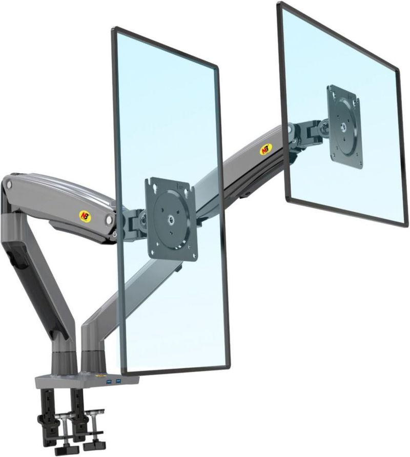 Soporte para 2 Monitores 22”-32” | Ergonómico y con Movimiento