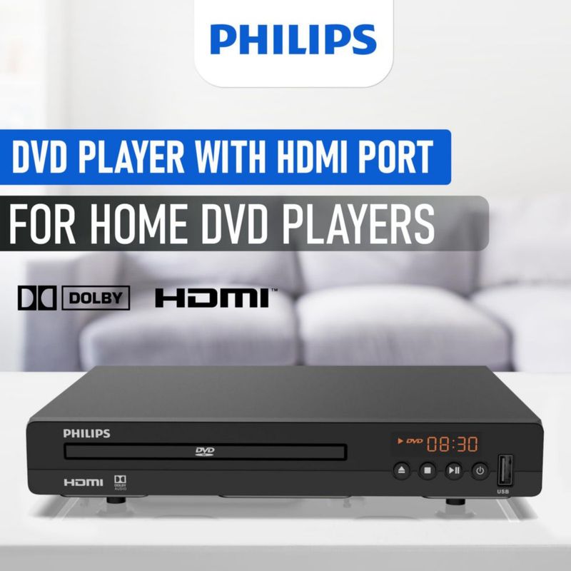 Reproductor DVD Philips 1080P con puerto HDMI
