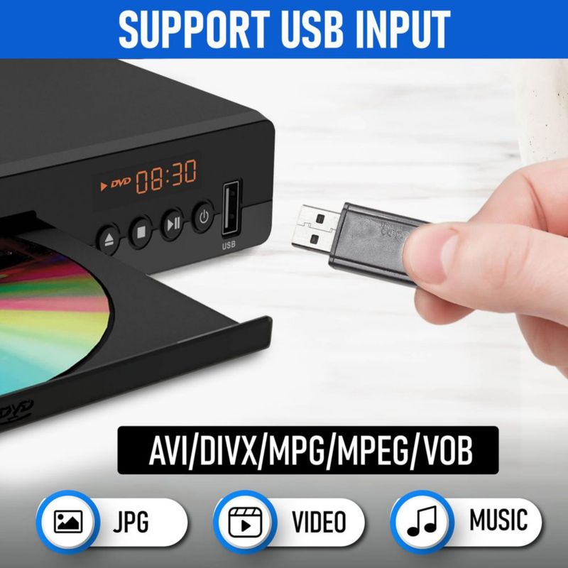 Reproductor DVD Philips 1080P con puerto HDMI