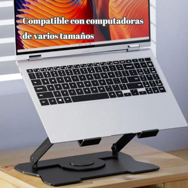 Soporte para portátil, plegable, con disipador de aleación, giratorio, soporte elevador para monitor.HOGAWAY
