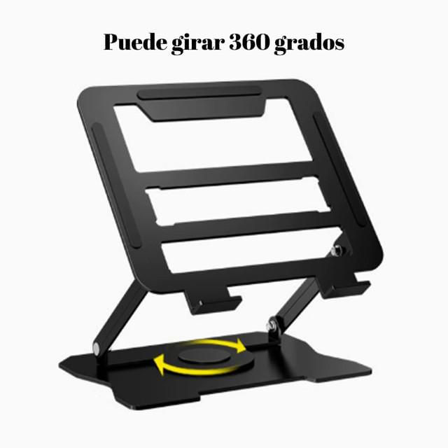 Soporte para portátil, plegable, con disipador de aleación, giratorio, soporte elevador para monitor.HOGAWAY