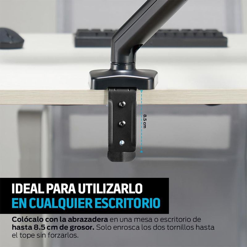 Soporte Hidráulico para Monitor de Hasta 32” Ajustable
