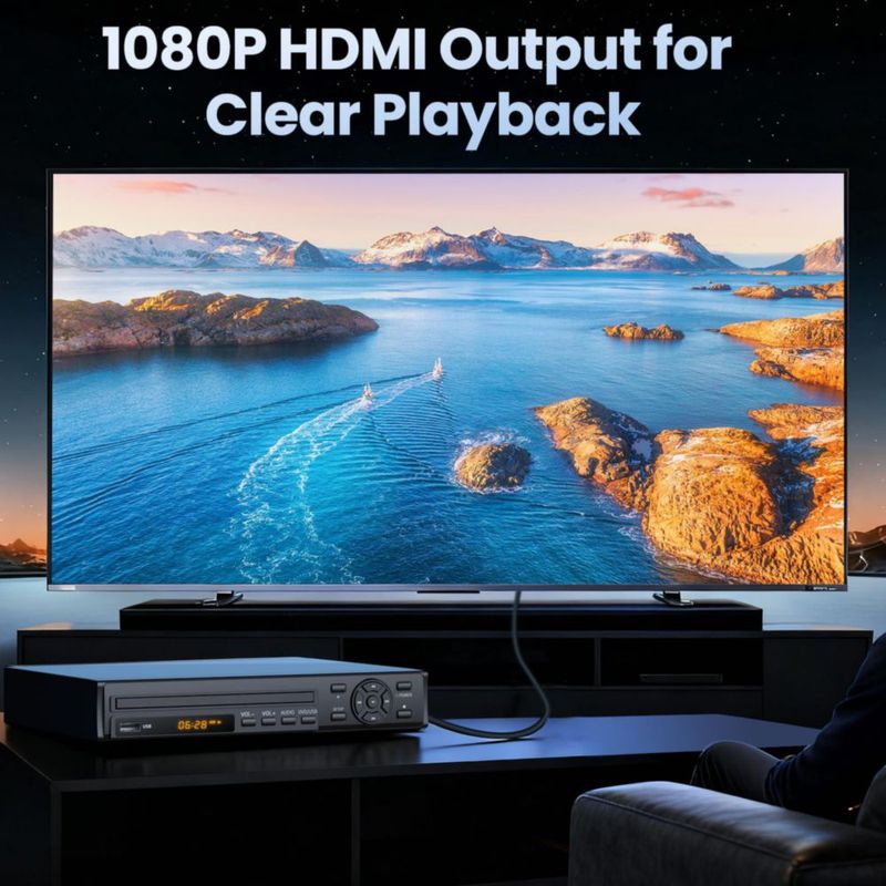 Reproductor de DVD Desibry HDMI para TV Region Free Full HD 1080p