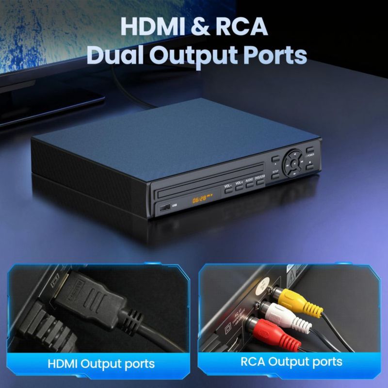 Reproductor de DVD Desibry HDMI para TV Region Free Full HD 1080p