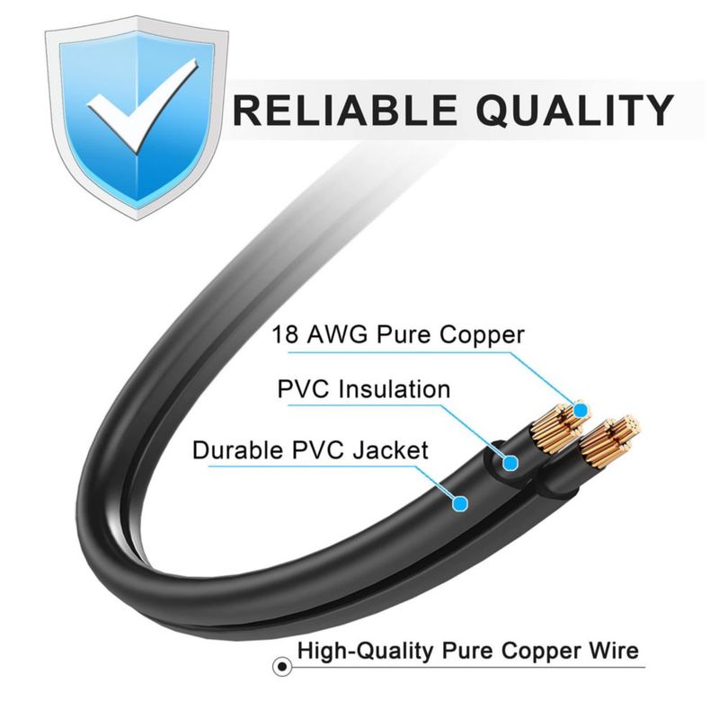 Cable de alimentación Bicmice de 37 m para Samsung LG Sony Insignia TCL