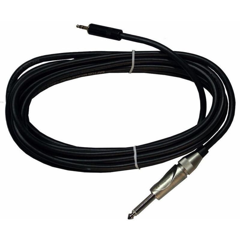 Extension linea de audio plug 6.3 mono a plug 3.5 stereo 2 metros cph-56