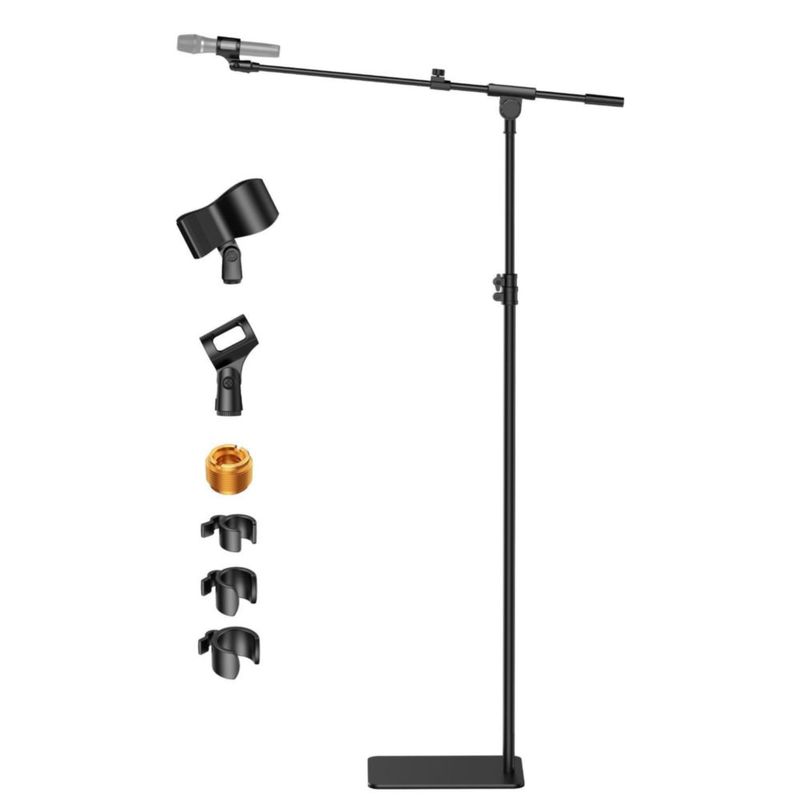 Soporte para micrófono InnoGear con brazo articulado ajustable y base de hierro resistente