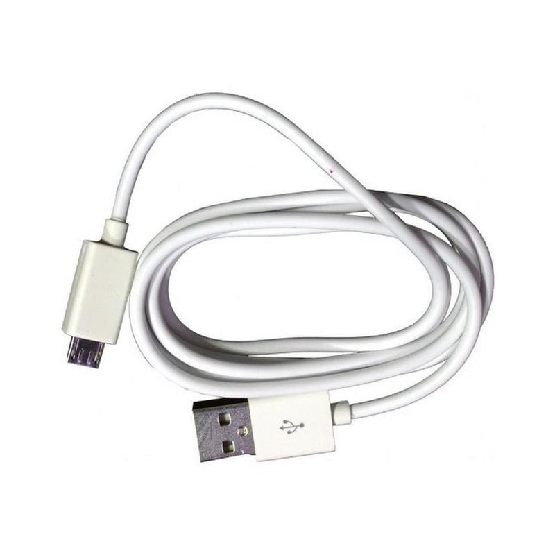Cable usb a microusb 1 metro blanco