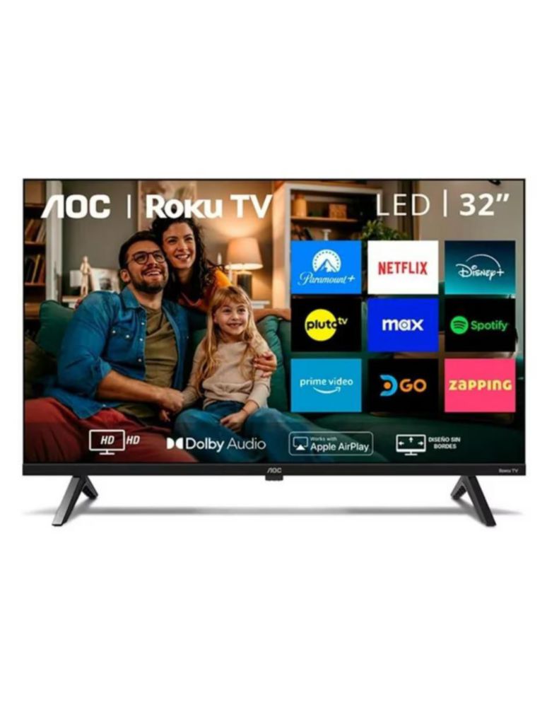 Pantalla Smart TV AOC de 32 pulgadas Full HD 32S5045 con Roku TV