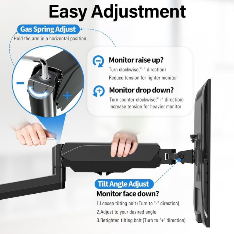 Soporte para monitor y portátil MOUNTUP Dual para 2 personas de hasta 27 pulgadas